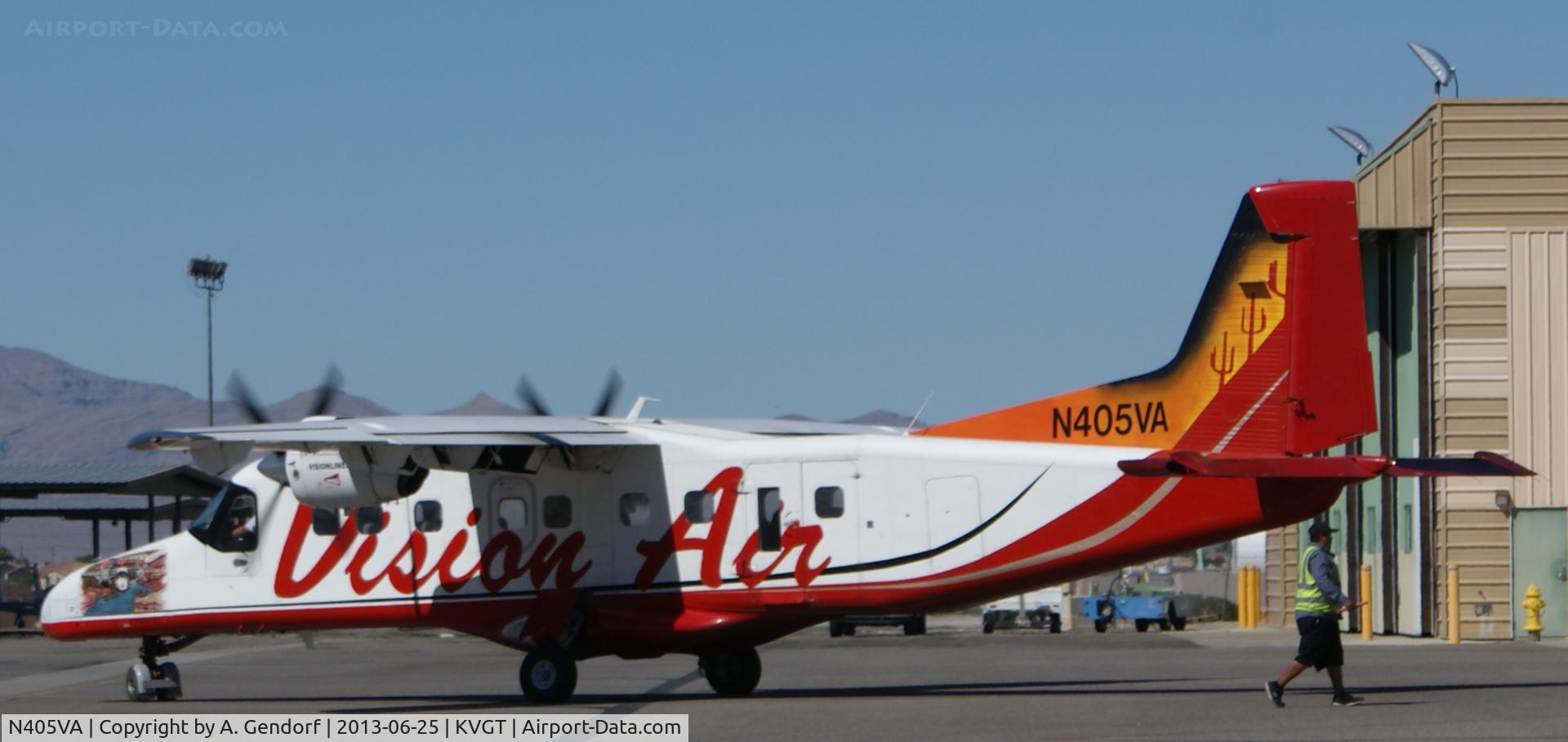 N405VA, 1987 Dornier 228-202 C/N 8144, Vision Air, seen here leaving the Vision Air Ramp towards Grand Canyon, North Las Vegas(KVGT)