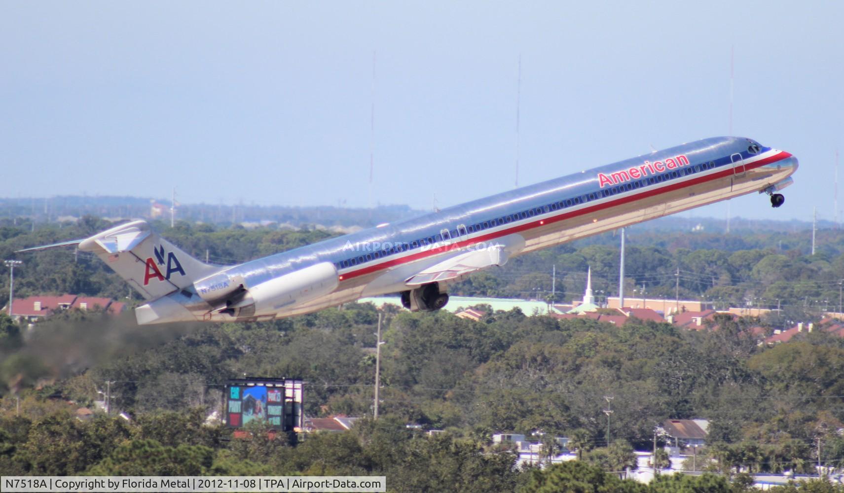 N7518A, 1990 McDonnell Douglas MD-82 (DC-9-82) C/N 49895, American MD-82