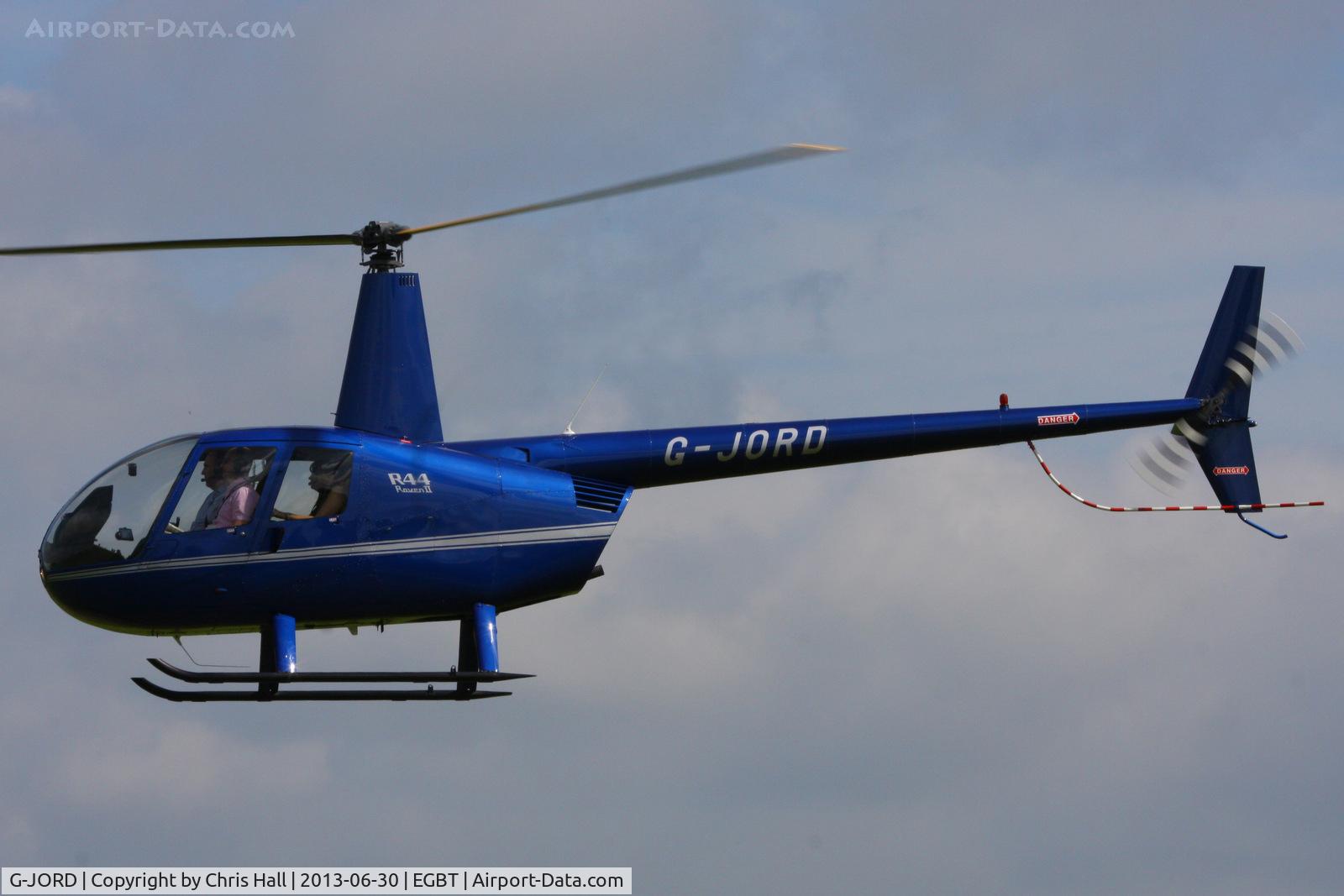 G-JORD, 2007 Robinson R44 II C/N 11725, being used for ferrying race fans to the British F1 Grand Prix at Silverstone