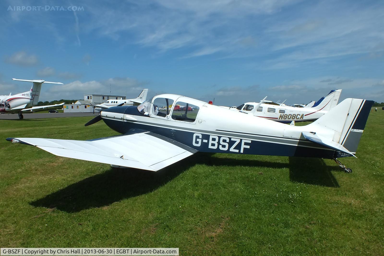 G-BSZF, 1965 CEA Jodel DR-250-160 Capitaine C/N 32, Visitor at Turweston for the British F1 Grand Prix at Silverstone