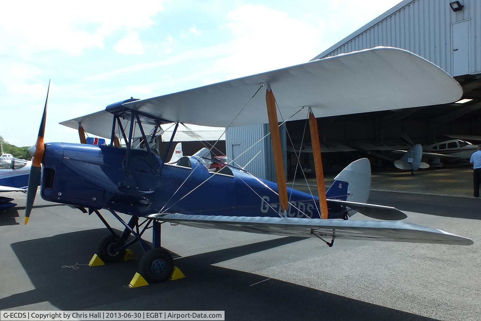 G-ECDS, 1943 De Havilland DH-82A Tiger Moth II C/N 86347, Visitor at Turweston
