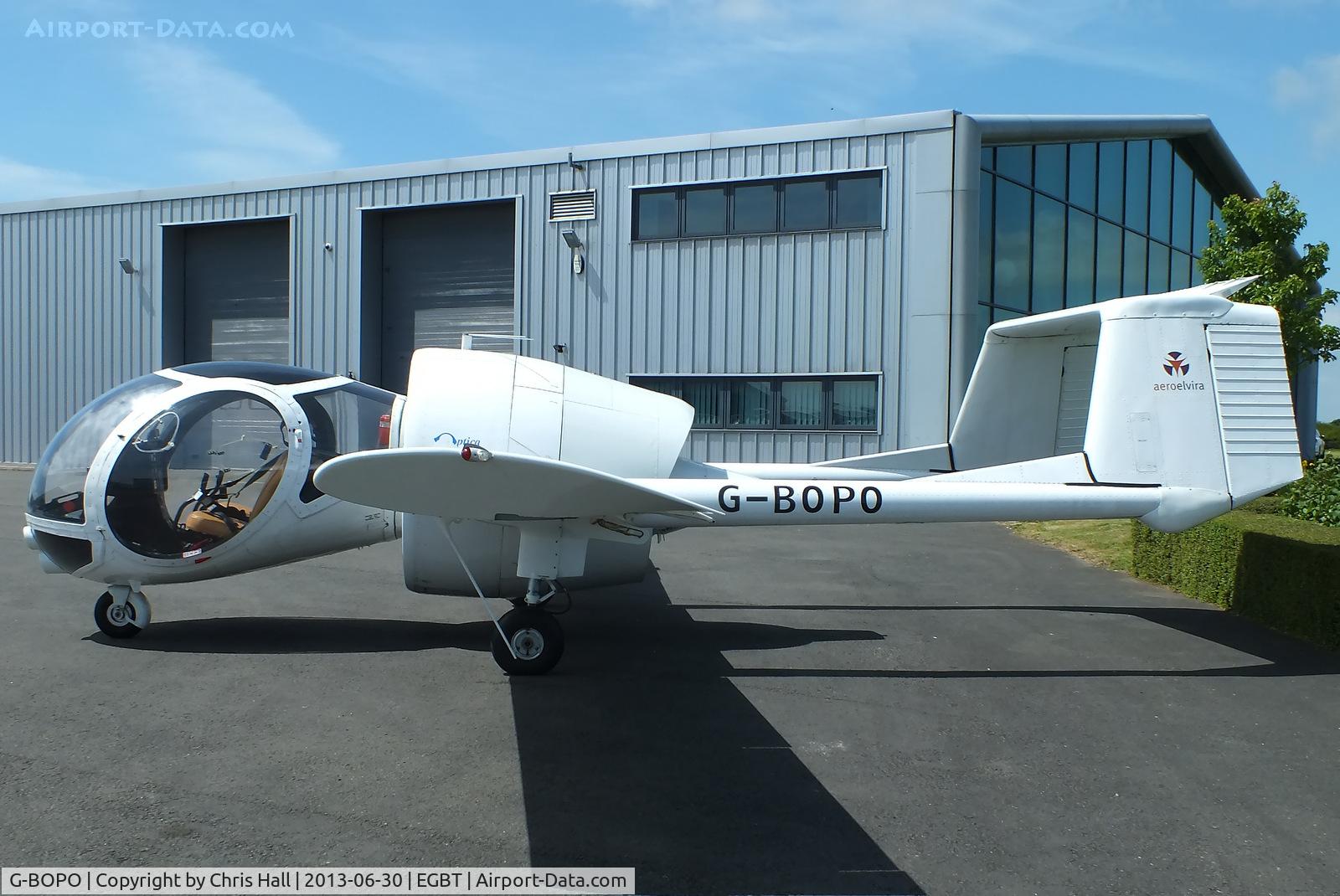 G-BOPO, 1993 Edgley EA7 Optica C/N EA7-021, Visitor at Turweston for the British F1 Grand Prix at Silverstone
