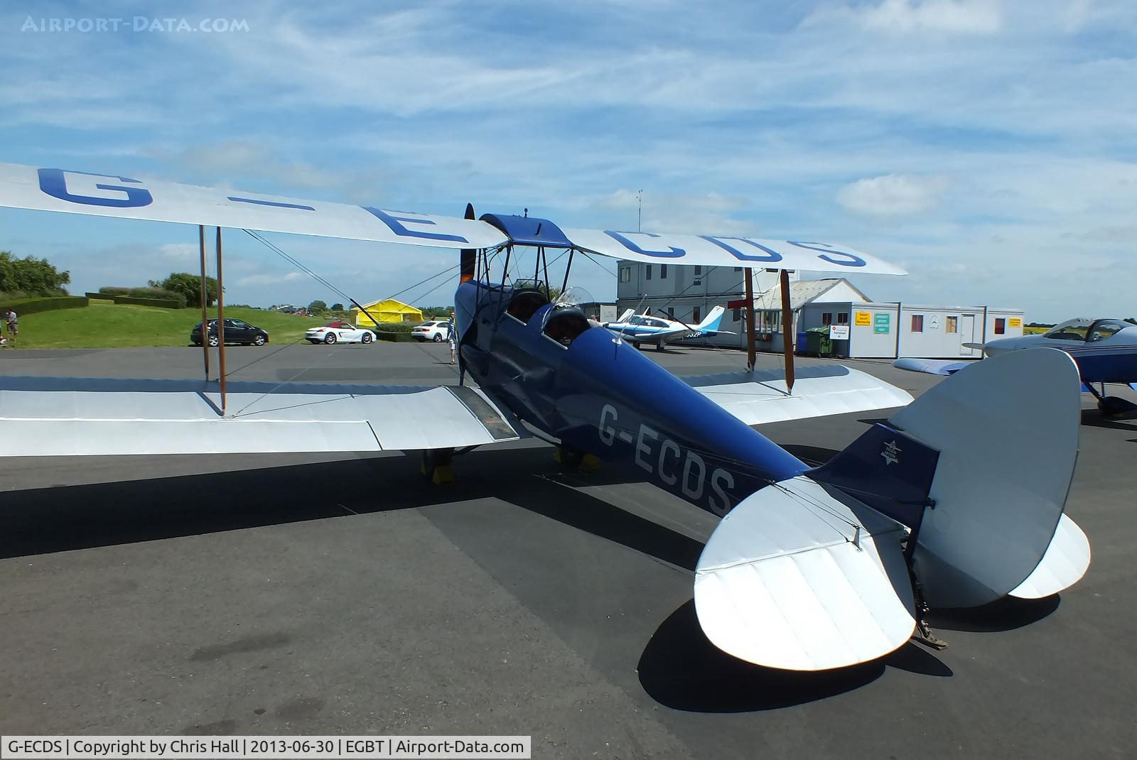 G-ECDS, 1943 De Havilland DH-82A Tiger Moth II C/N 86347, Visitor at Turweston