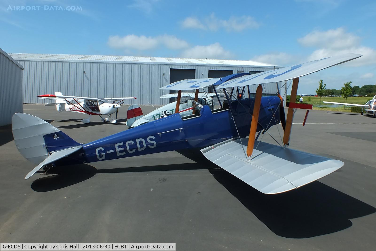 G-ECDS, 1943 De Havilland DH-82A Tiger Moth II C/N 86347, Visitor at Turweston