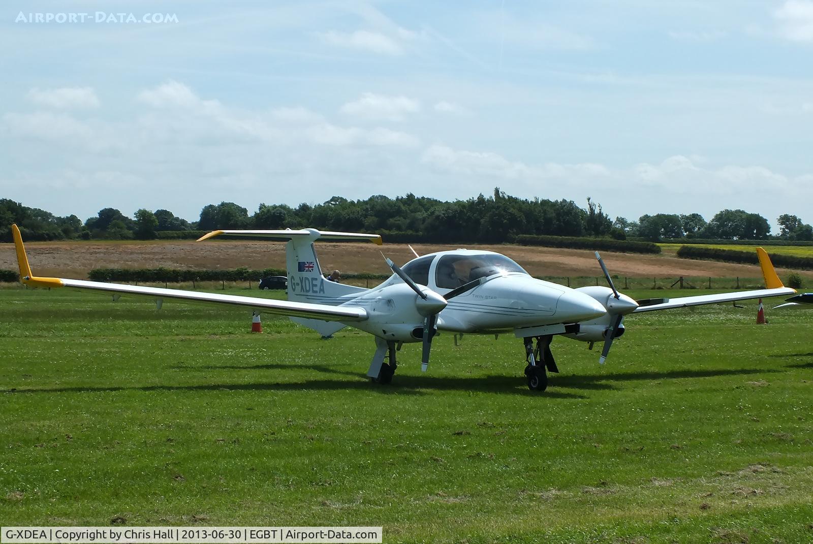 G-XDEA, 2006 Diamond DA-42 Twin Star C/N 42.AC012, Visitor at Turweston for the British F1 Grand Prix at Silverstone