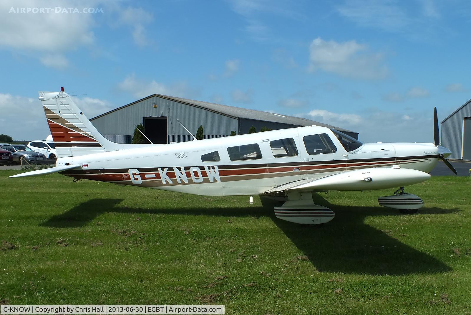 G-KNOW, 1978 Piper PA-32-300 Cherokee Six Cherokee Six C/N 32-7840111, Visitor at Turweston for the British F1 Grand Prix at Silverstone