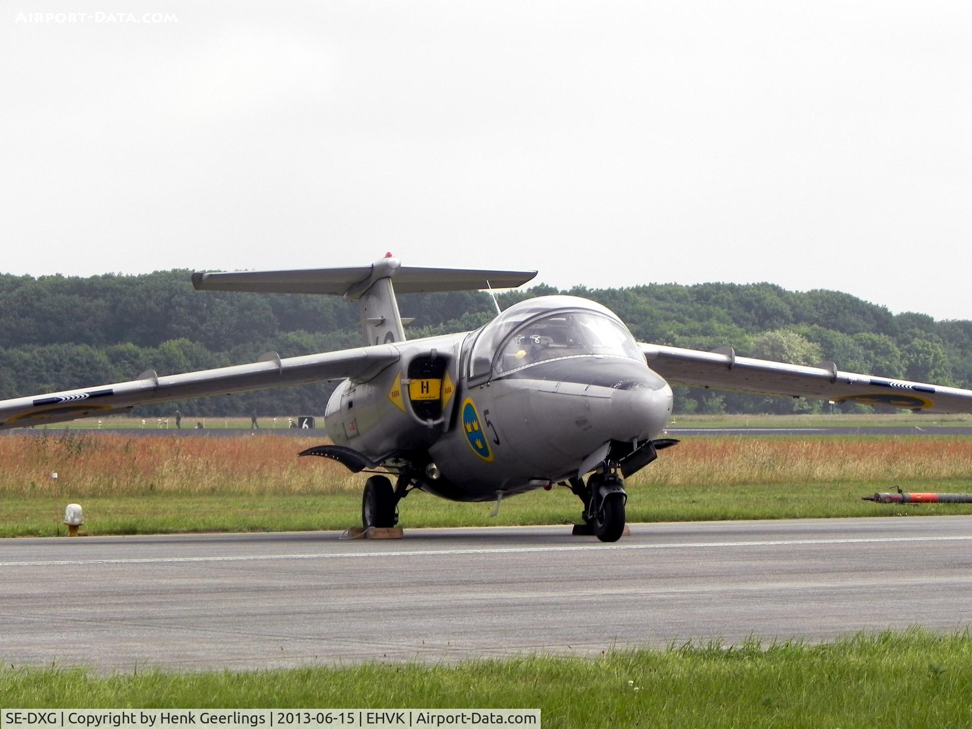 SE-DXG, 1968 Saab Sk60E C/N 60-140, Airforcedays 14/15 June 2013 at Volkel AFB';
Swedish Historical Flt