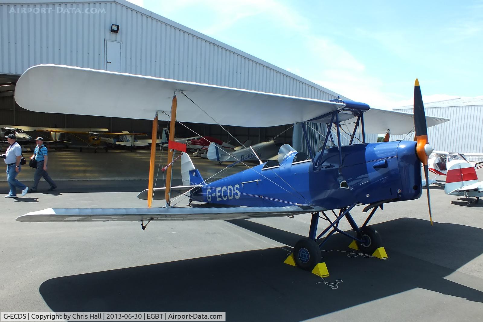 G-ECDS, 1943 De Havilland DH-82A Tiger Moth II C/N 86347, Visitor at Turweston