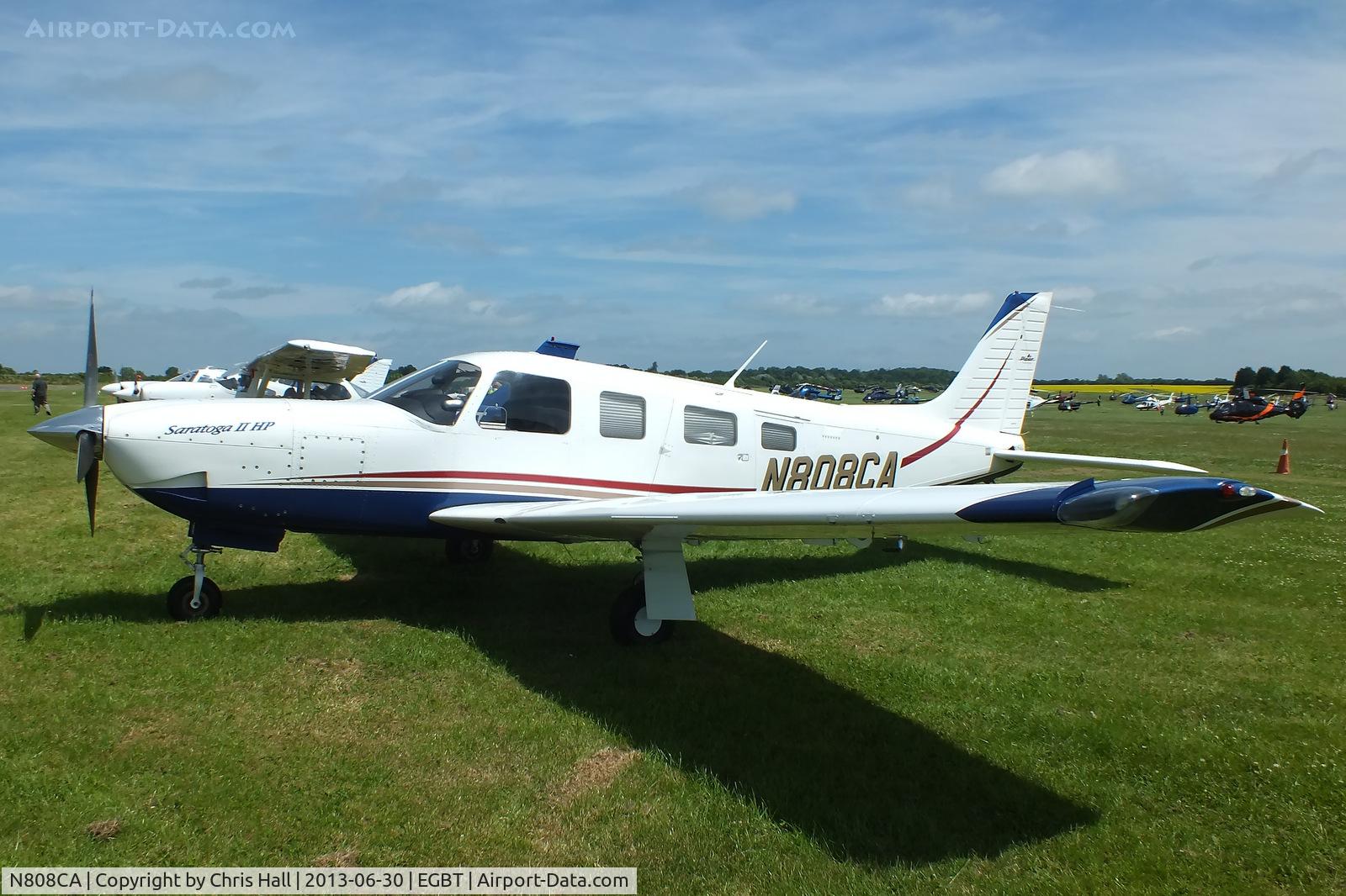 N808CA, 2006 Piper PA-32R-301 Saratoga C/N 3246240, Visitor at Turweston for the British F1 Grand Prix at Silverstone