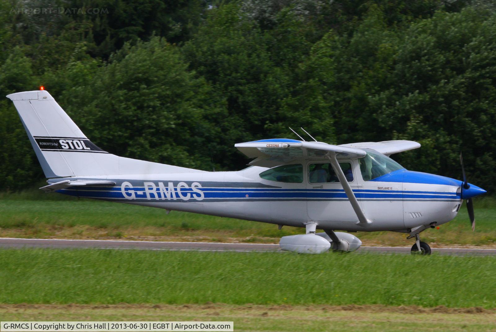 G-RMCS, 1982 Cessna 182R Skylane C/N 18268278, Visitor at Turweston for the British F1 Grand Prix at Silverstone