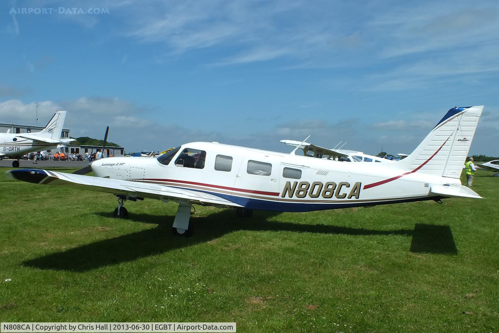 N808CA, 2006 Piper PA-32R-301 Saratoga C/N 3246240, Visitor at Turweston for the British F1 Grand Prix at Silverstone