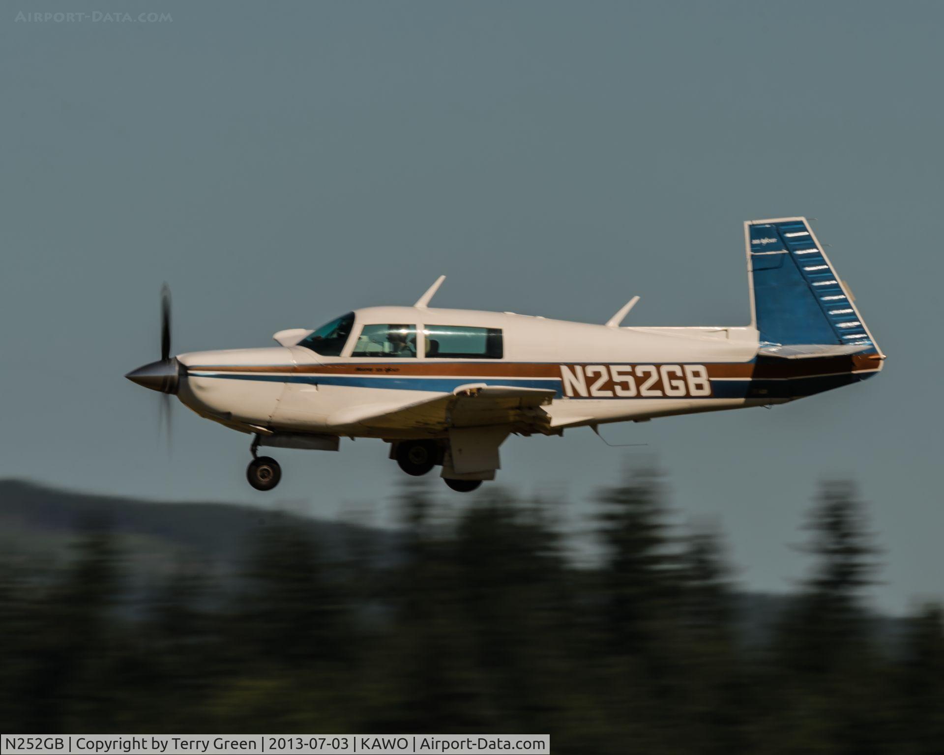 N252GB, 1981 Mooney M20K C/N 25-0518, Landing 34 @ KAWO