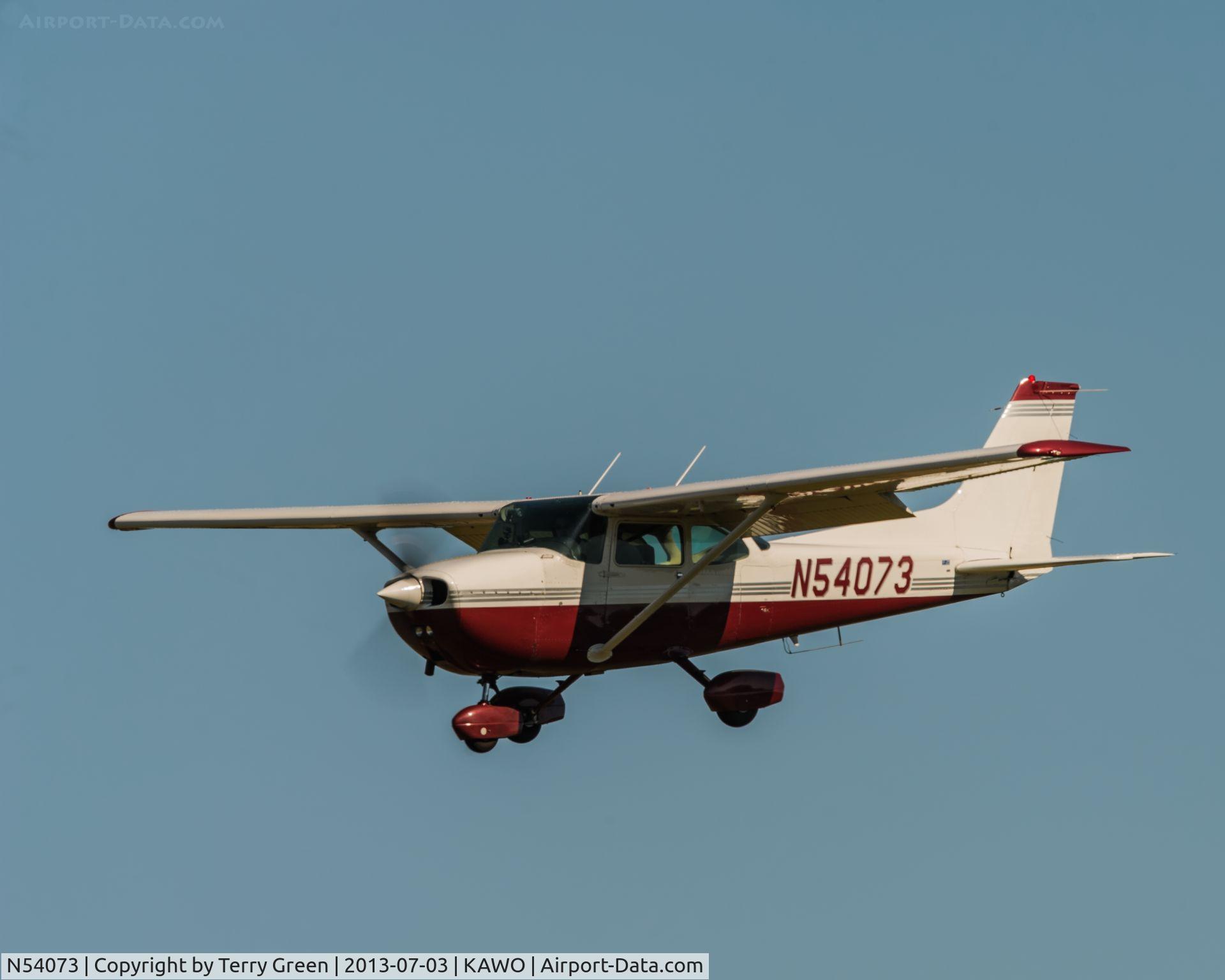 N54073, 1981 Cessna 172P C/N 17274868, Landing 34 @ KAWO
