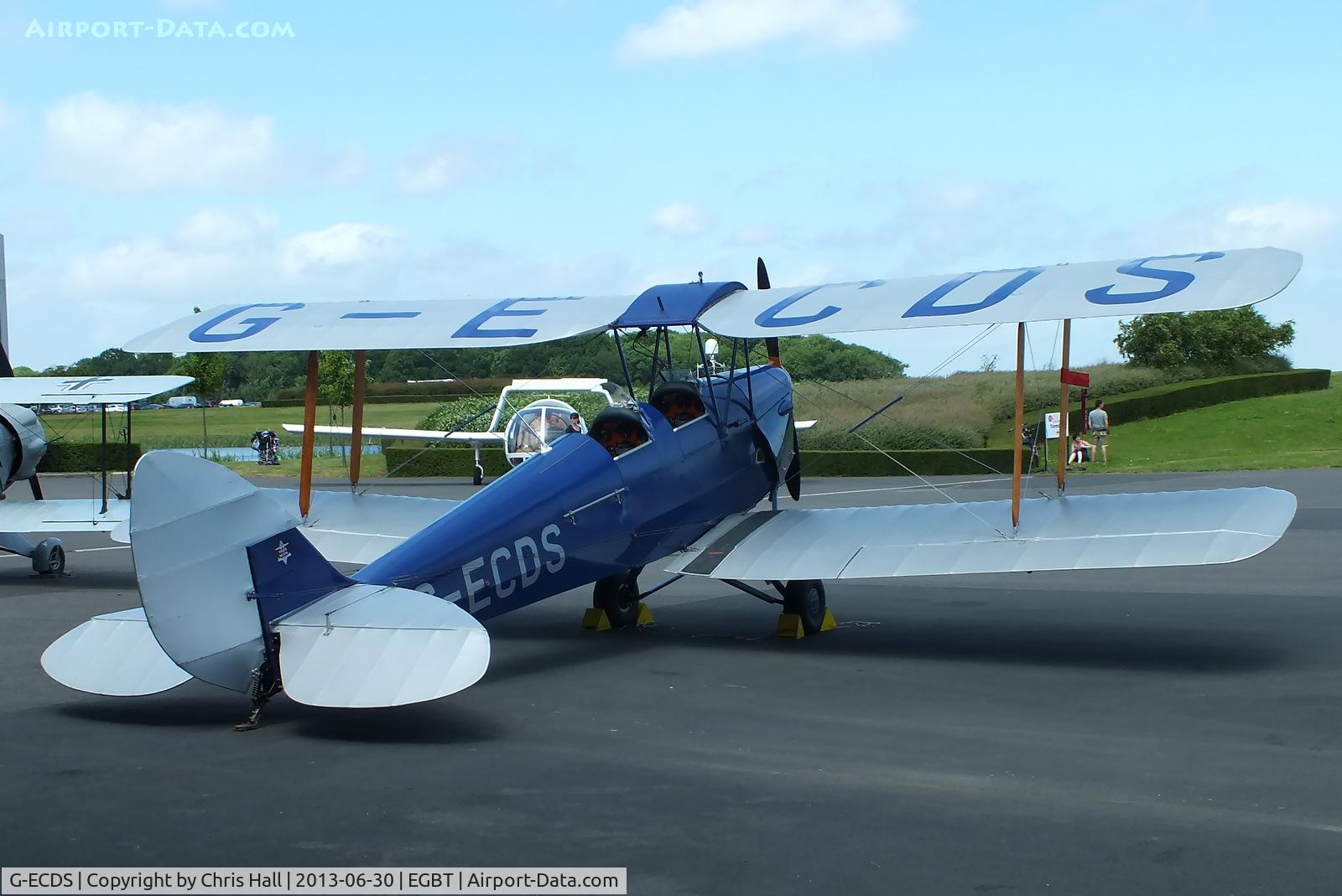 G-ECDS, 1943 De Havilland DH-82A Tiger Moth II C/N 86347, Visitor at Turweston
