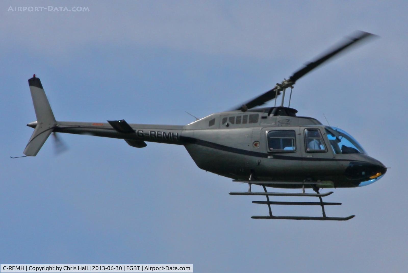 G-REMH, 2007 Bell 206B JetRanger III C/N 4626, being used for ferrying race fans to the British F1 Grand Prix at Silverstone