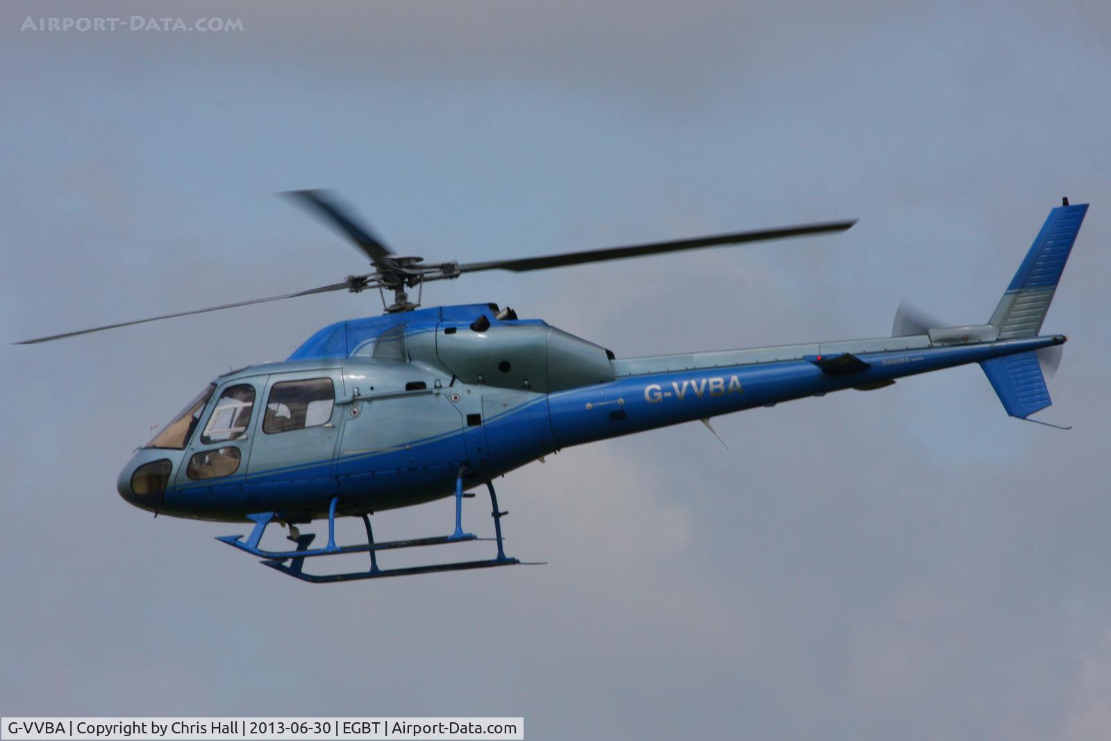 G-VVBA, 1991 Aerospatiale AS-355F-2 Ecureuil 2 C/N 5463, being used for ferrying race fans to the British F1 Grand Prix at Silverstone