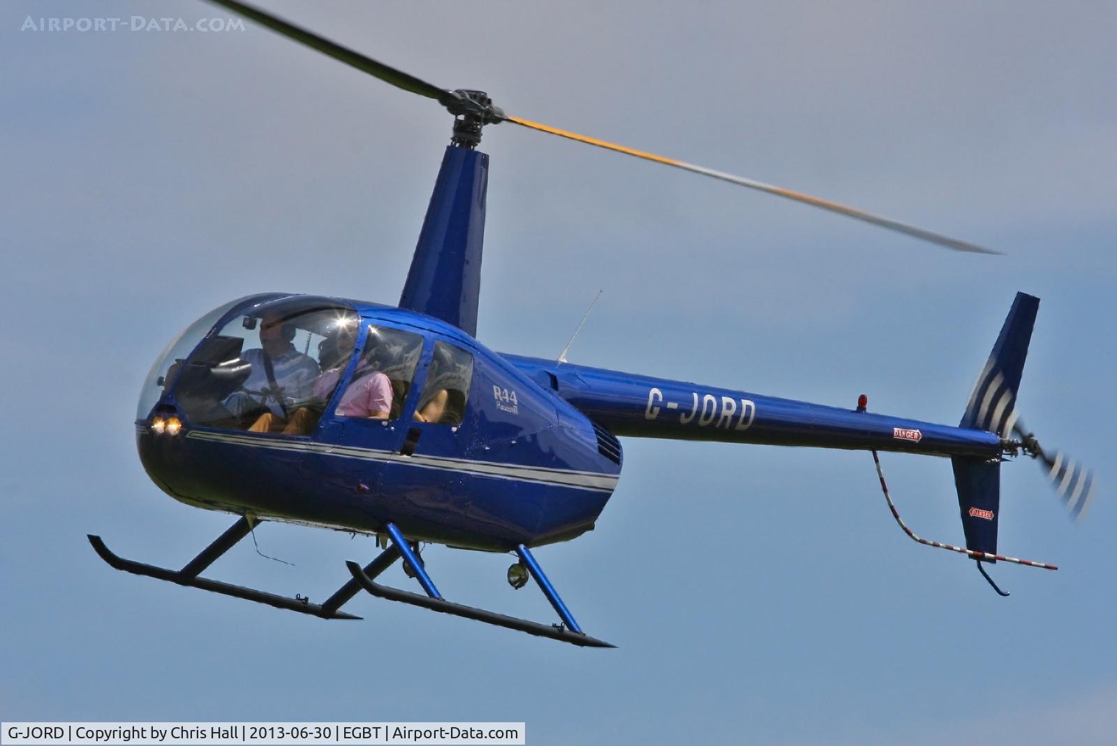 G-JORD, 2007 Robinson R44 II C/N 11725, being used for ferrying race fans to the British F1 Grand Prix at Silverstone