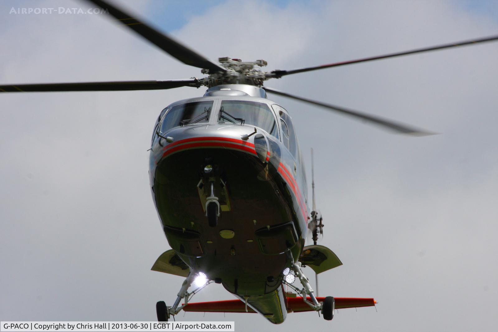 G-PACO, 2009 Sikorsky S-76C C/N 760782, being used for ferrying race fans to the British F1 Grand Prix at Silverstone