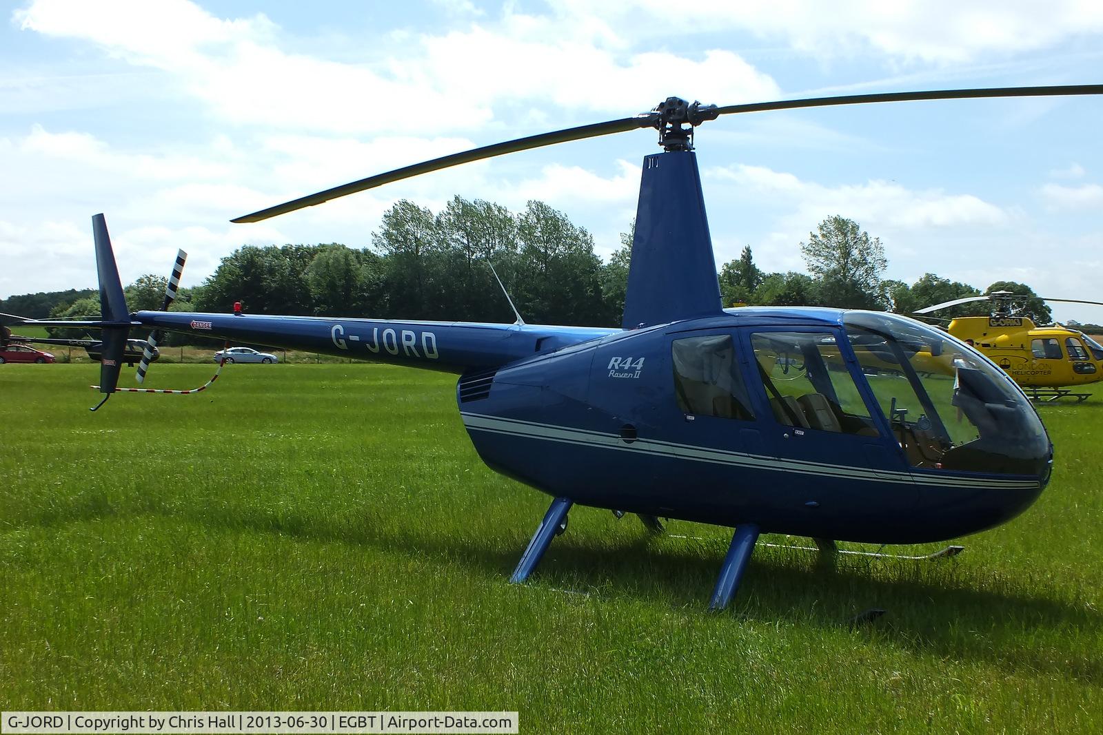 G-JORD, 2007 Robinson R44 II C/N 11725, being used for ferrying race fans to the British F1 Grand Prix at Silverstone