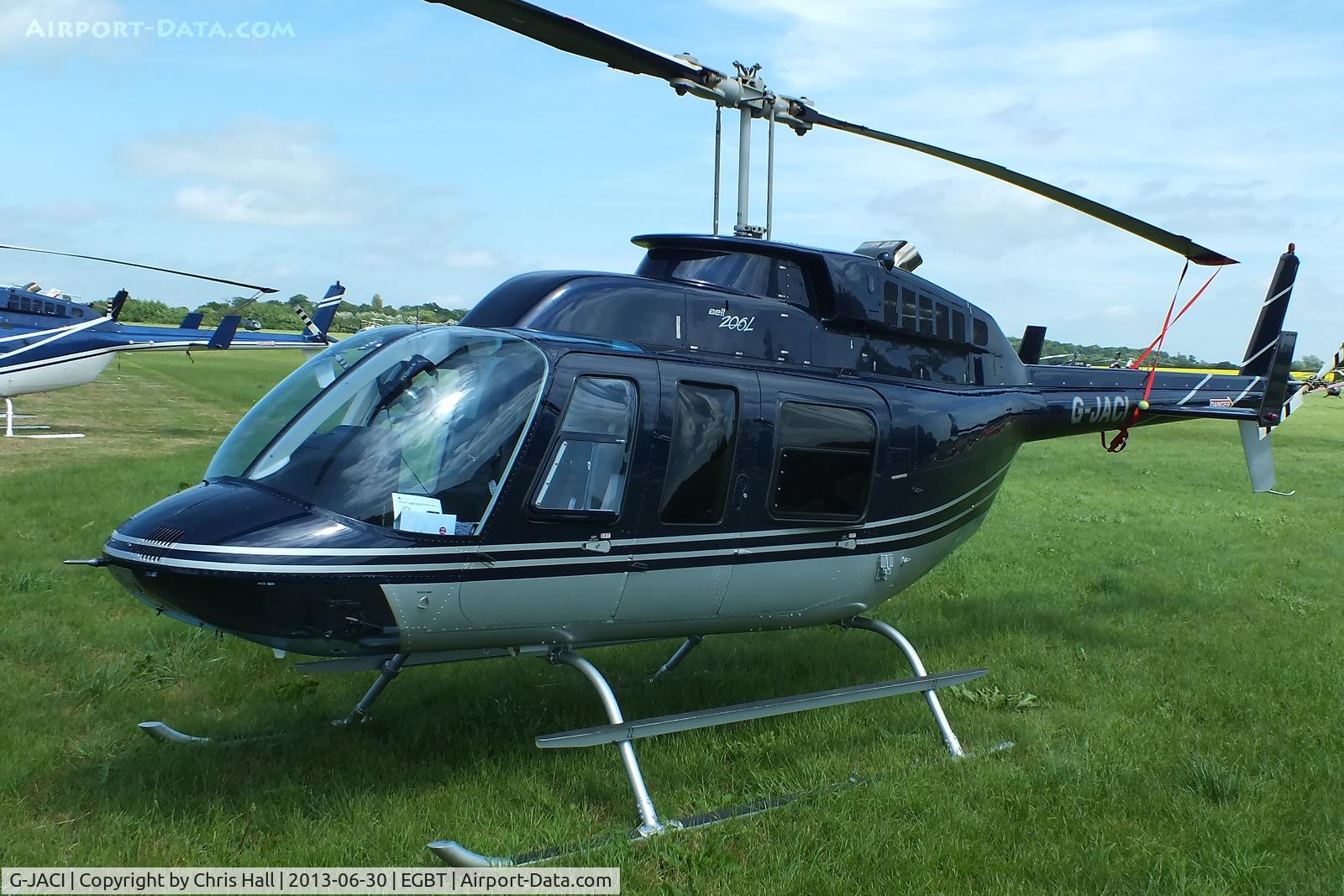 G-JACI, 2008 Bell 206L-4 LongRanger IV LongRanger C/N 52381, being used for ferrying race fans to the British F1 Grand Prix at Silverstone