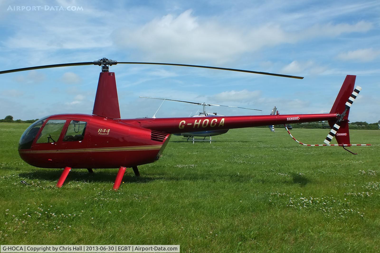 G-HOCA, 2008 Robinson R44 Raven II C/N 12388, being used for ferrying race fans to the British F1 Grand Prix at Silverstone