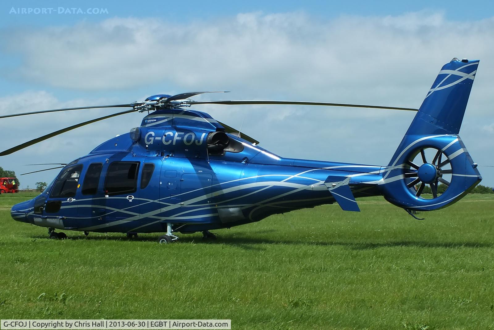 G-CFOJ, 2009 Eurocopter EC-155B-1 C/N 6852, being used for ferrying race fans to the British F1 Grand Prix at Silverstone