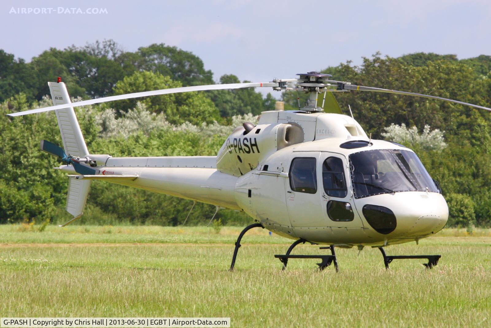 G-PASH, 1981 Aerospatiale AS-355F-1 Ecureuil 2 C/N 5040, being used for ferrying race fans to the British F1 Grand Prix at Silverstone