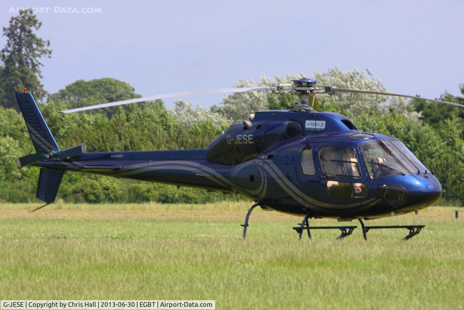 G-JESE, 1990 Aerospatiale AS-355F-2 Ecureuil 2 C/N 5169, being used for ferrying race fans to the British F1 Grand Prix at Silverstone