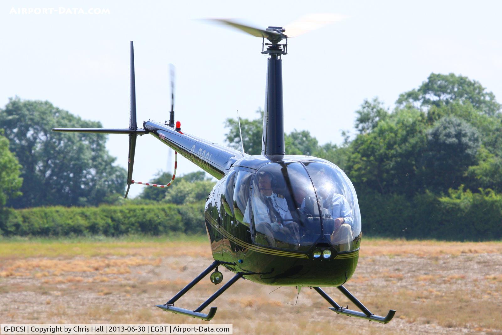 G-DCSI, 2007 Robinson R44 Raven II C/N 11746, being used for ferrying race fans to the British F1 Grand Prix at Silverstone