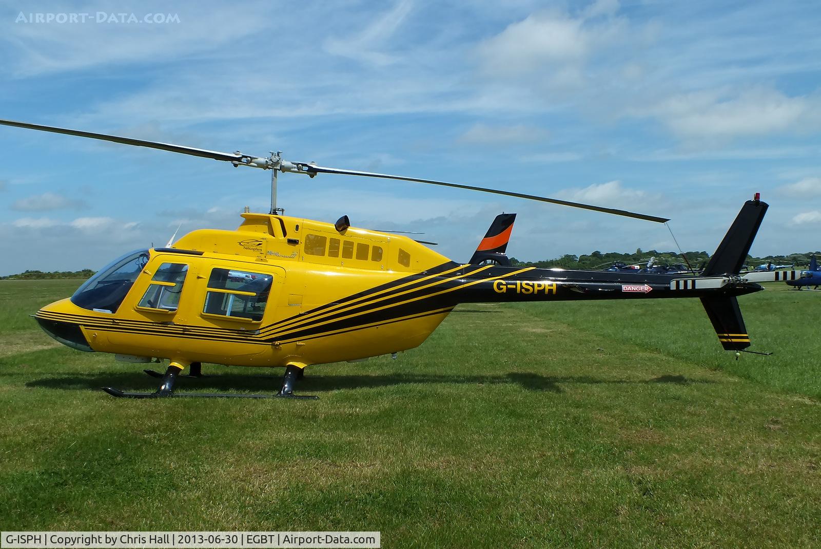 G-ISPH, 1992 Bell 206B JetRanger III C/N 4259, being used for ferrying race fans to the British F1 Grand Prix at Silverstone