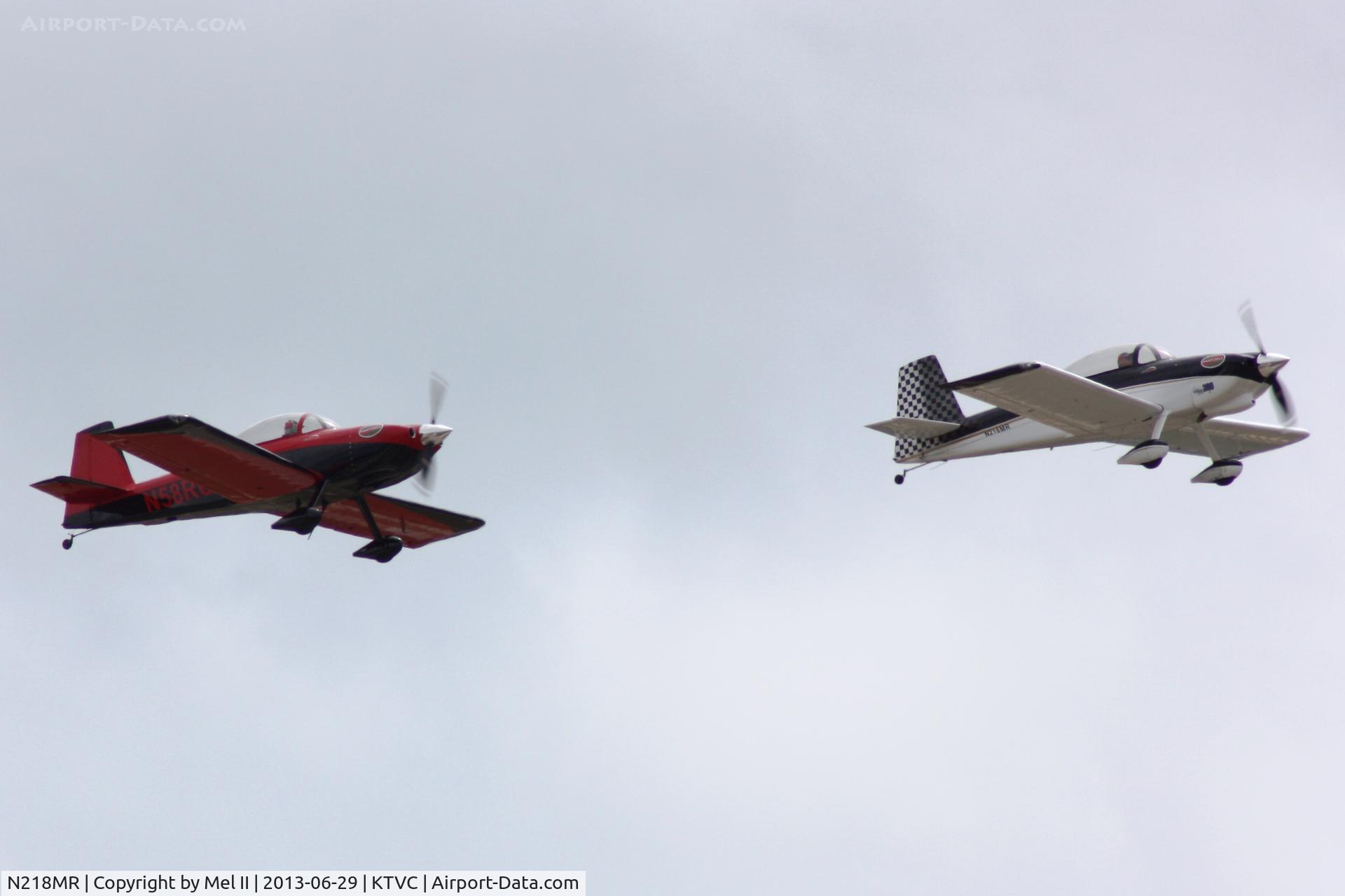 N218MR, Vans RV-8 C/N 82011, With N58RG Departing RWY 28