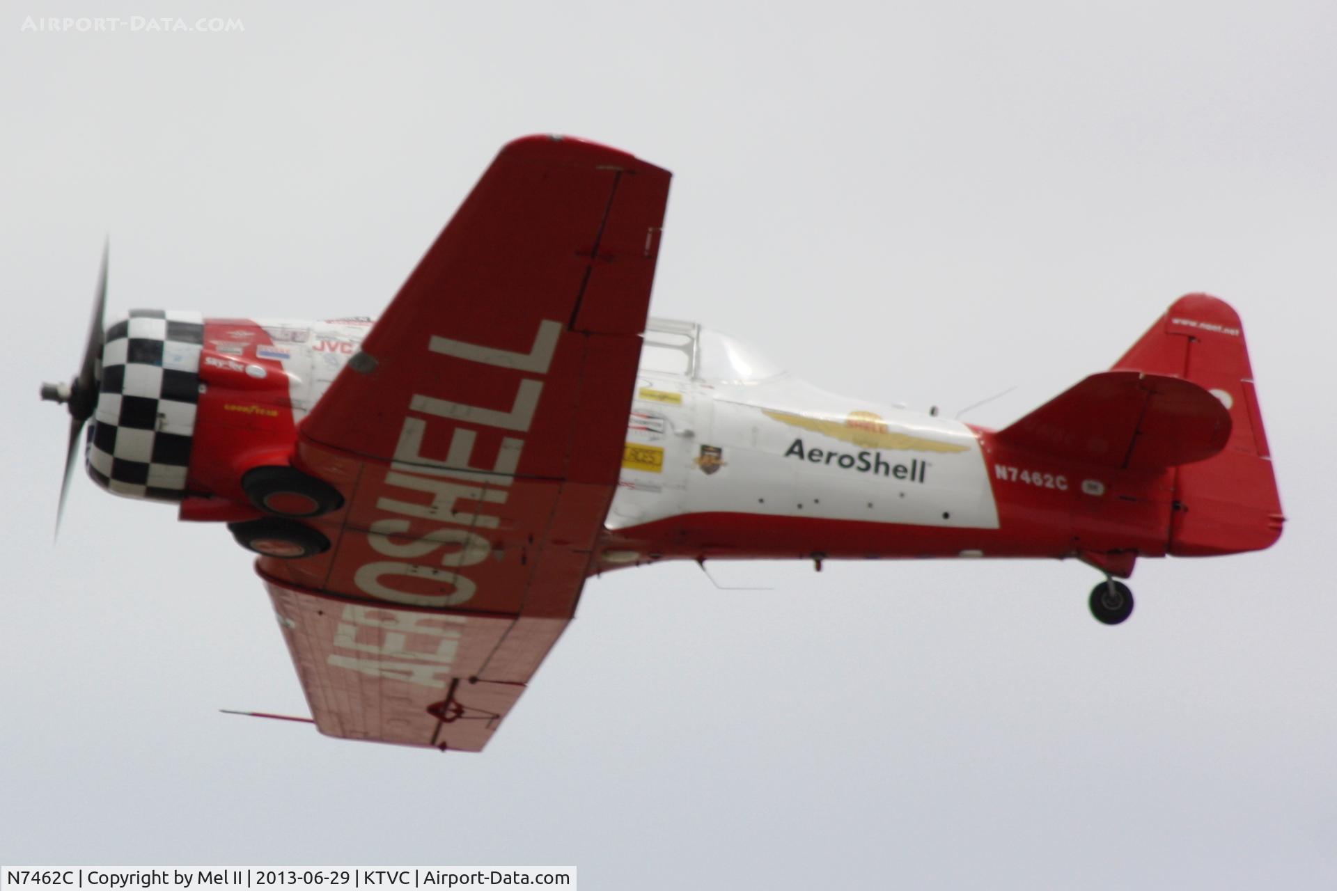 N7462C, North American AT-6B Texan C/N 121-43211, Departing RWY 36