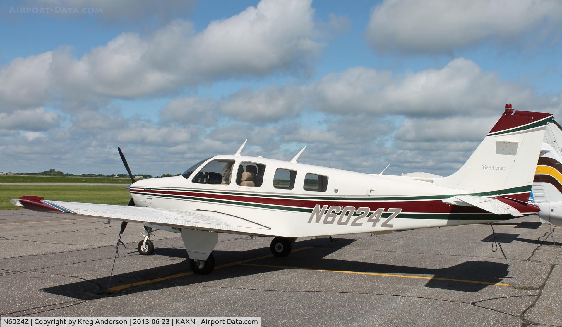 N6024Z, 1979 Beech A36 Bonanza 36 C/N E-1447, Beech A36 Bonanza on the line.