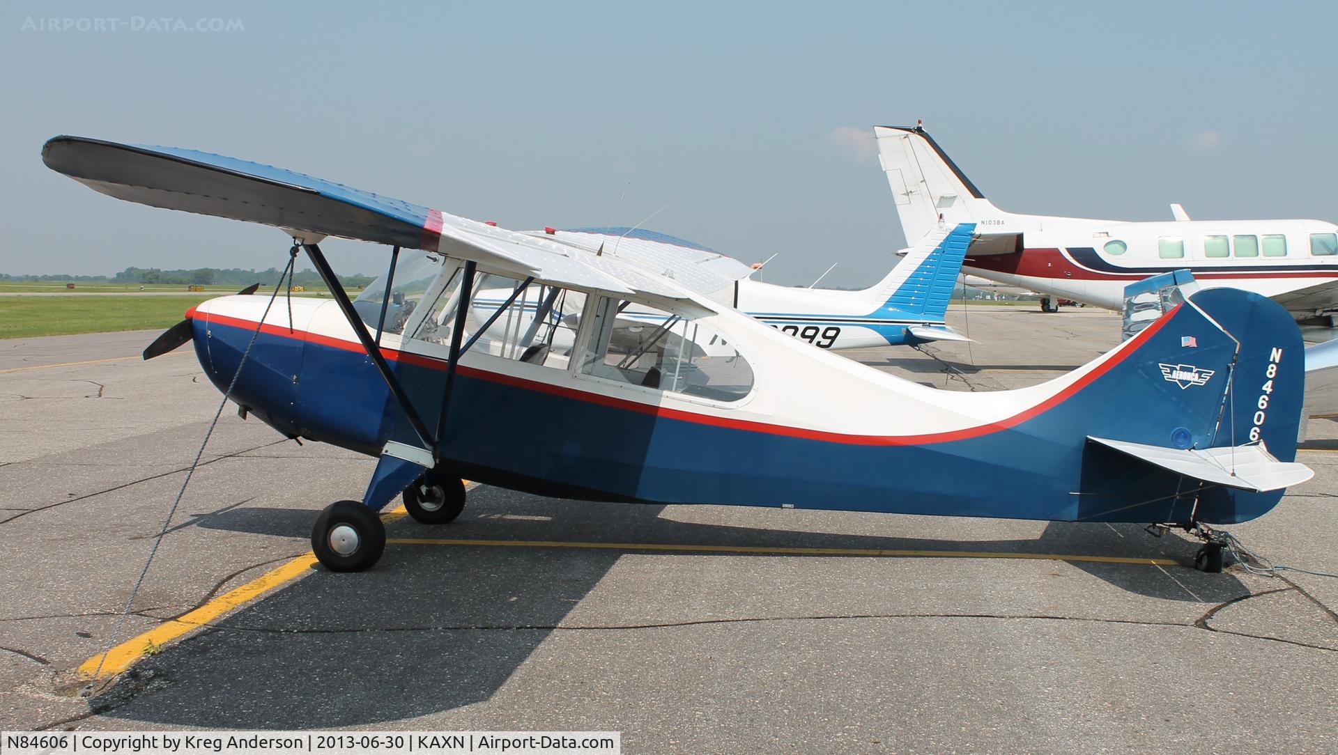 N84606, 1946 Aeronca 7AC Champion C/N 7AC-3317, Aeronca 7AC Champ on the line.