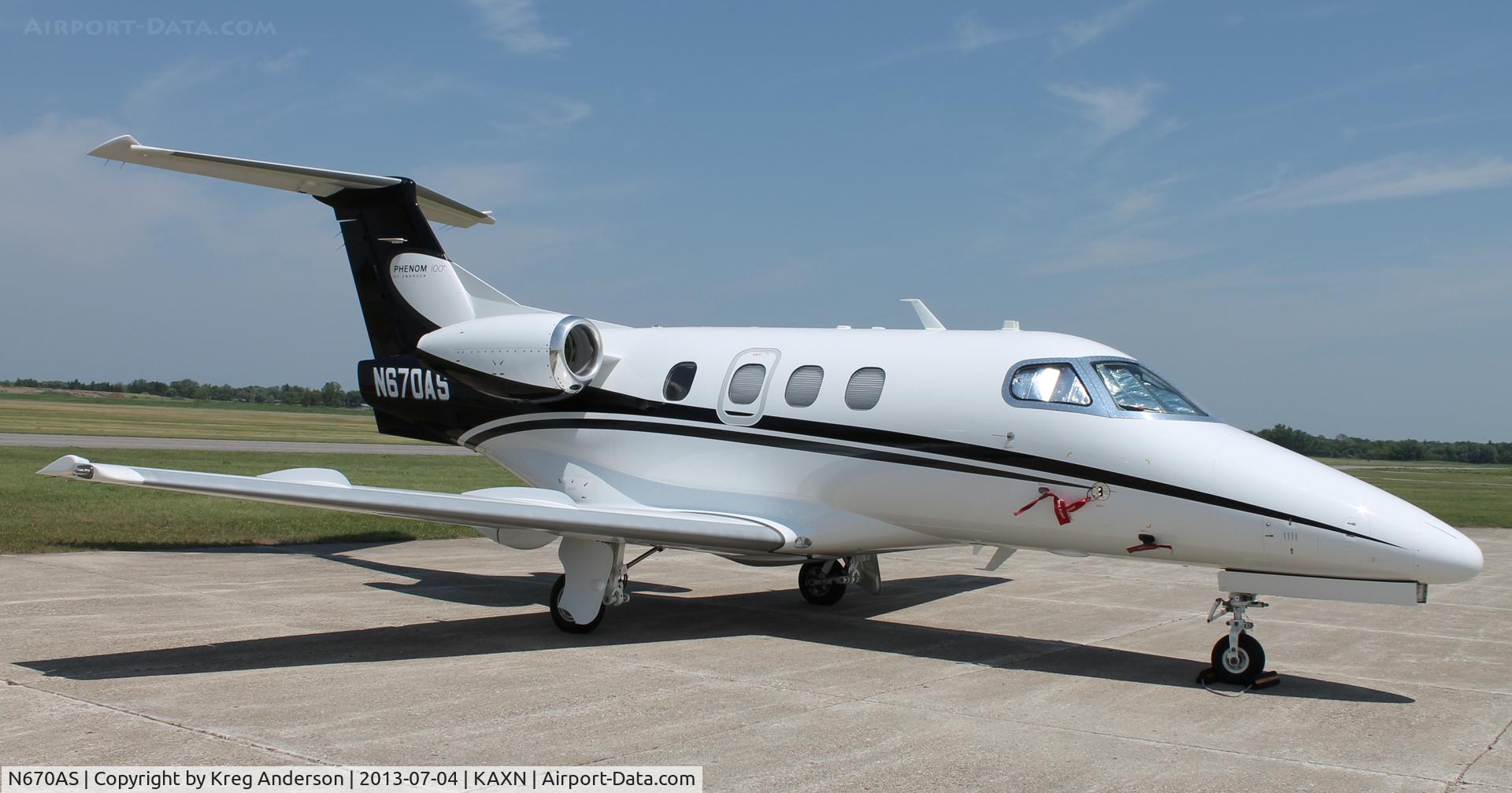 N670AS, 2010 Embraer EMB-500 Phenom 100 C/N 50000188, Embraer EMB-500 Phenom 100 on the ramp.
