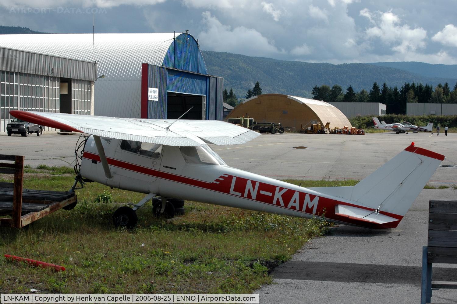 LN-KAM, Reims F150G C/N F150-0111, Cessna F150G without engine at Notudden airfield, Norway.