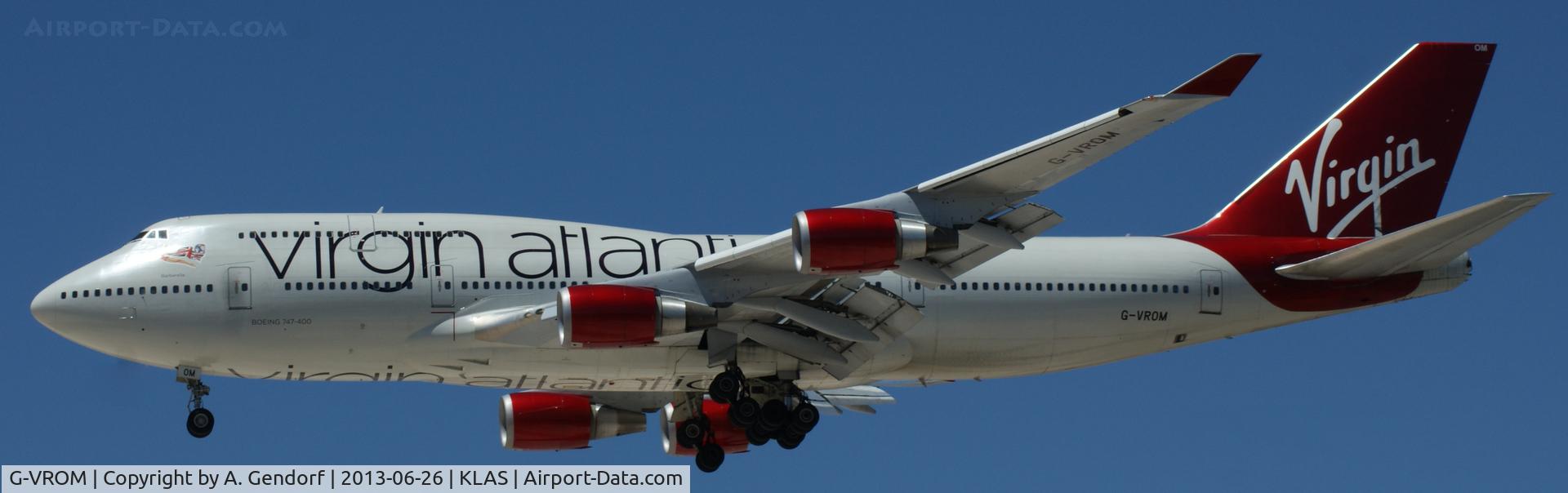 G-VROM, 2001 Boeing 747-443 C/N 32339, Virgin Atlantic, seen here arriving from London-Gatwick(EGKK) at Las Vegas Int´l(KLAS)