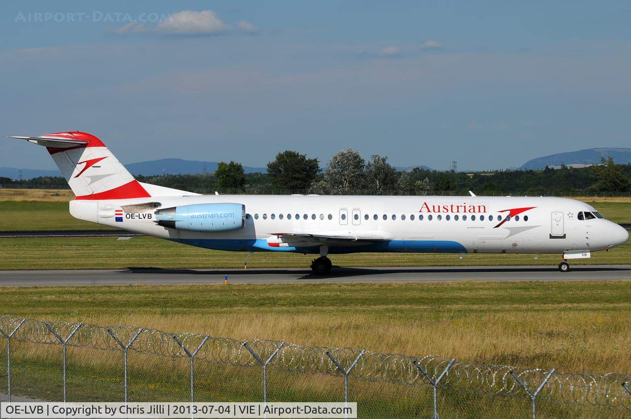 OE-LVB, 1994 Fokker 100 (F-28-0100) C/N 11502, Austrian Airlines