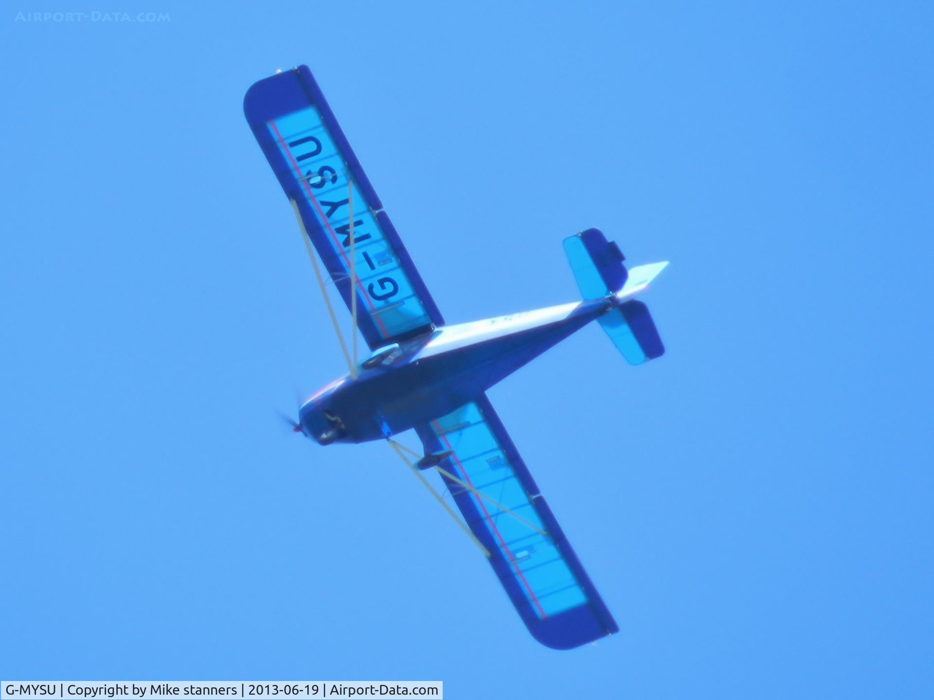 G-MYSU, 1994 Rans S-6ESD Coyote II C/N PFA 204-12753, G-MYSU Flying ott my house in galashiels,first pic in the database