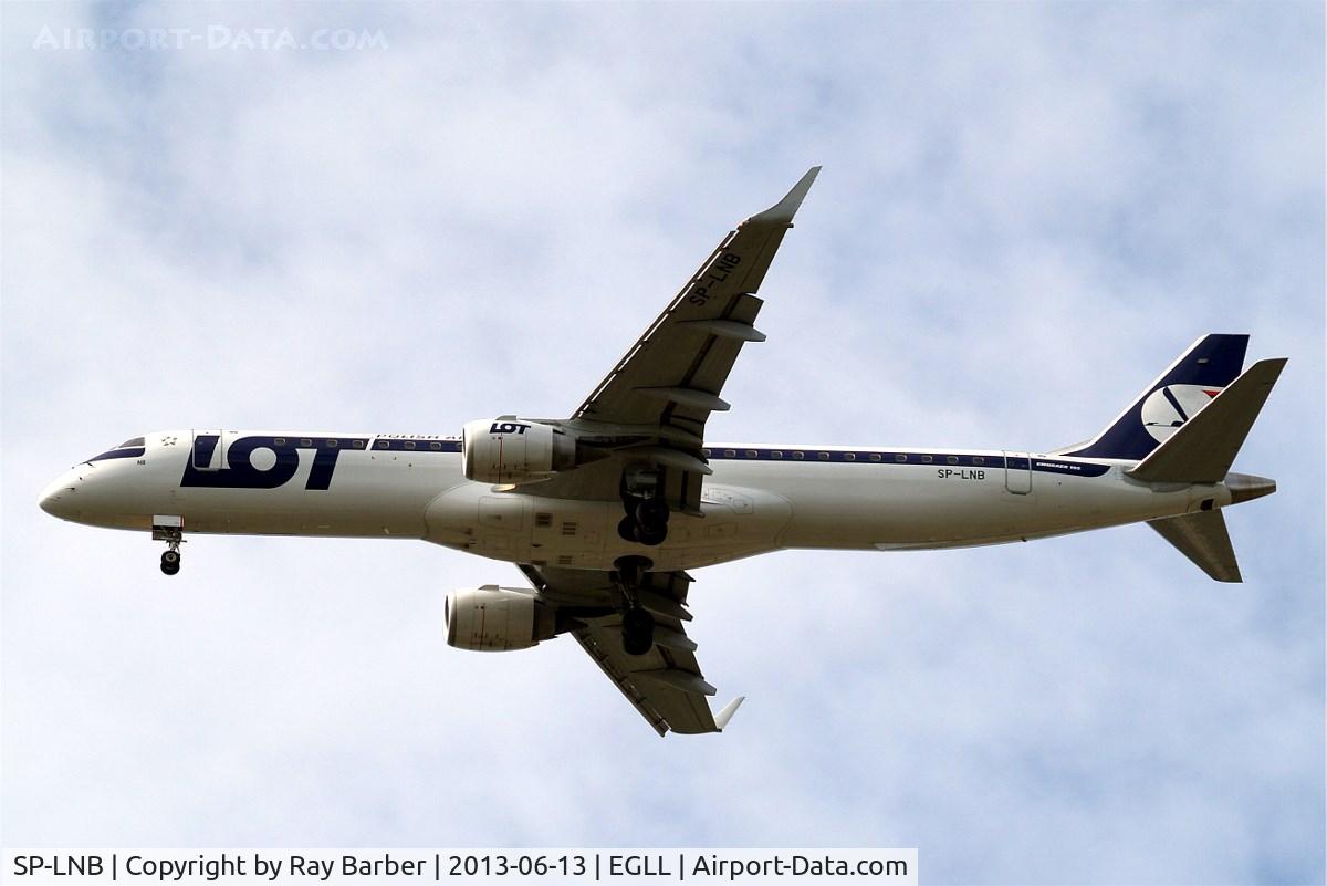 SP-LNB, 2011 Embraer 195LR (ERJ-190-200LR) C/N 19000444, Embraer Emb.195-200LR [19000444] (LOT Polish Airlines) Home~G 13/06/2013