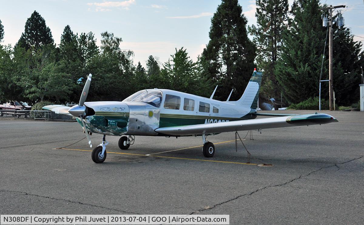 N308DF, Piper PA-32-300 Cherokee Six C/N 32-7840015, Parked at GOO on Fourth of july, 2013.