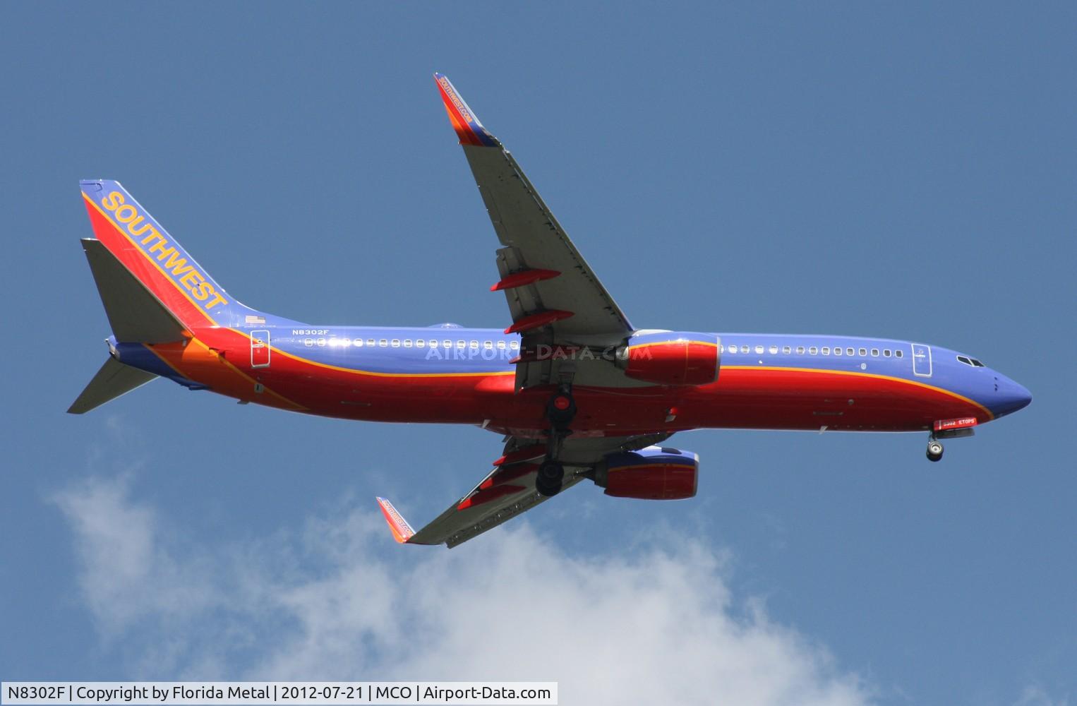N8302F, 2012 Boeing 737-8H4 C/N 36680, Southwest 737-800