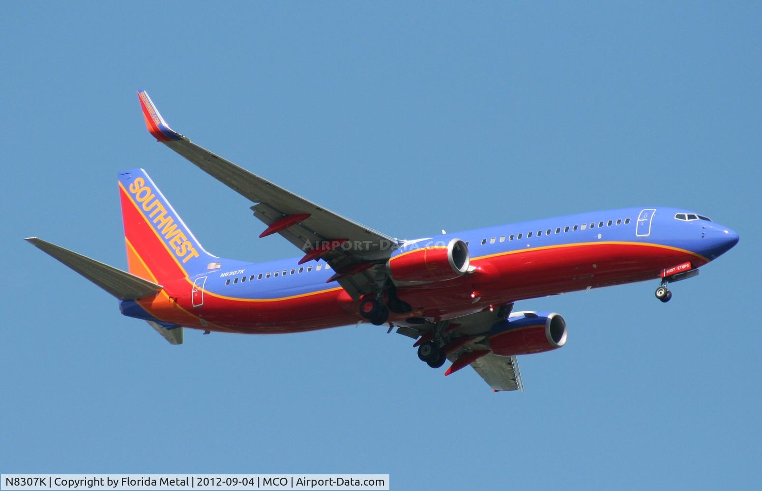 N8307K, 2012 Boeing 737-8H4 C/N 36987, Southwest 737-800