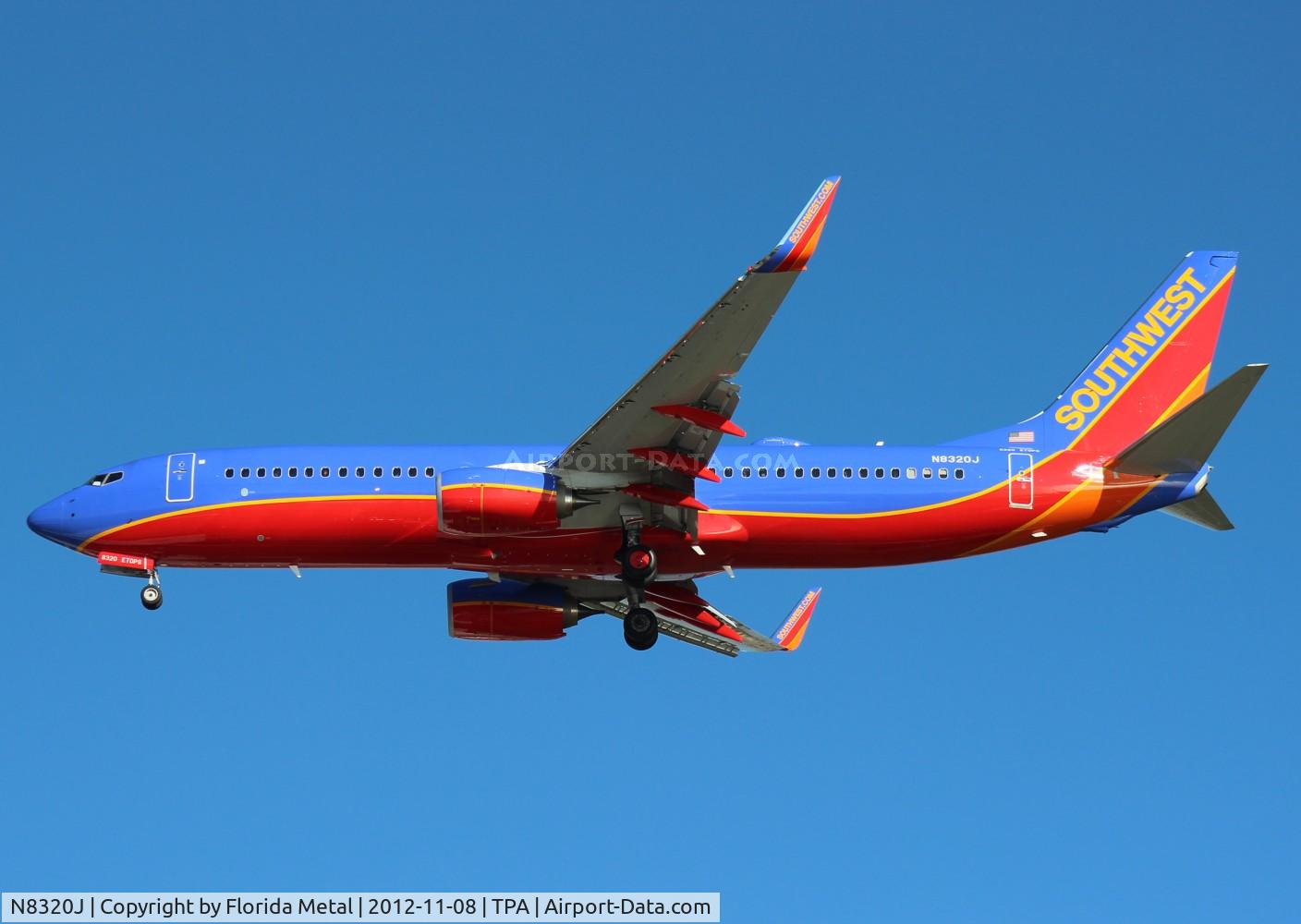 N8320J, 2012 Boeing 737-8H4 C/N 36686, Southwest 737-800