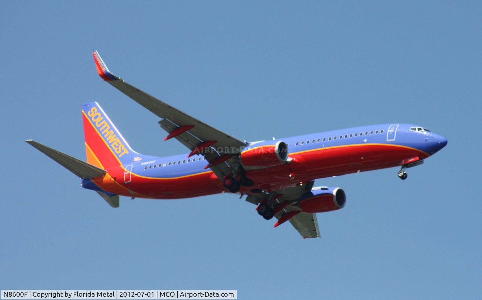 N8600F, 2012 Boeing 737-8H4 C/N 39882, Southwest 737-800