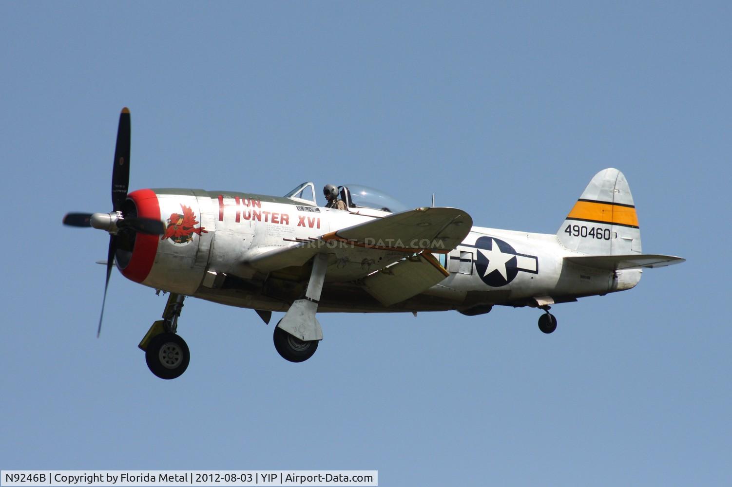 N9246B, 1944 Republic P-47D Thunderbolt C/N 339-55605, Hun Hunter XVI