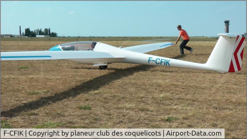 F-CFIK, Grob G-102S Standard Astir II C/N 5036S, F-CFIK at LFAQ airport ( rear view), North of France