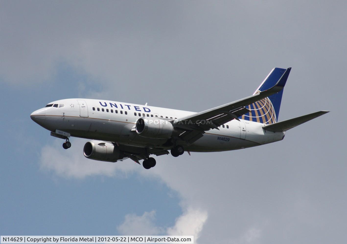 N14629, 1995 Boeing 737-524 C/N 27533, United 737-500