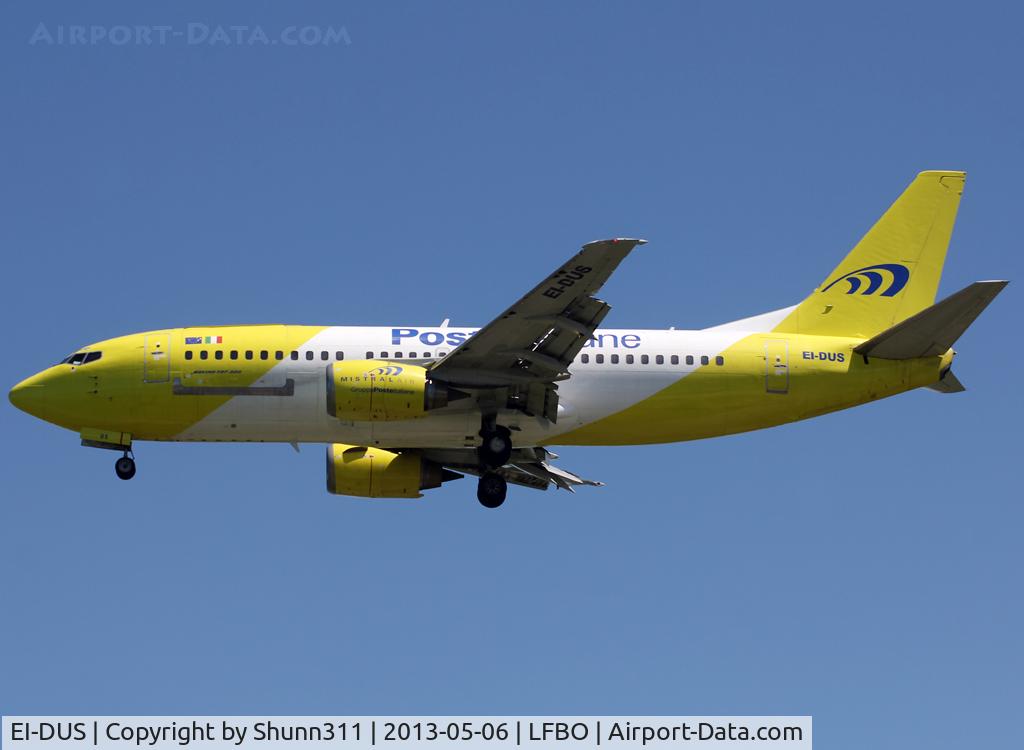 EI-DUS, 1988 Boeing 737-3M8(QC) C/N 24021, Landing rwy 32L with 'Poste Italiane' titles now...