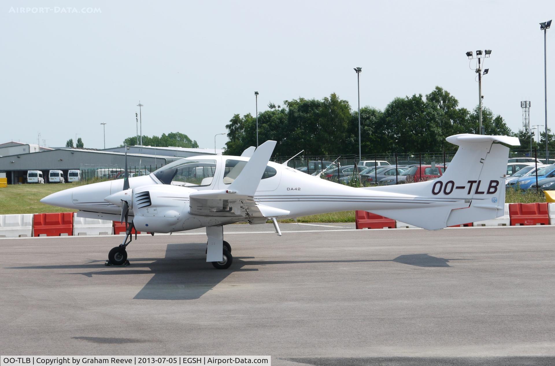 OO-TLB, 2007 Diamond DA-42 Twin Star C/N 42.230, Parked at Norwich.